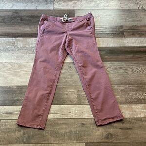 Torrid blue boyfriend pull on twill drawstring straight leg mid rise size 0=12W